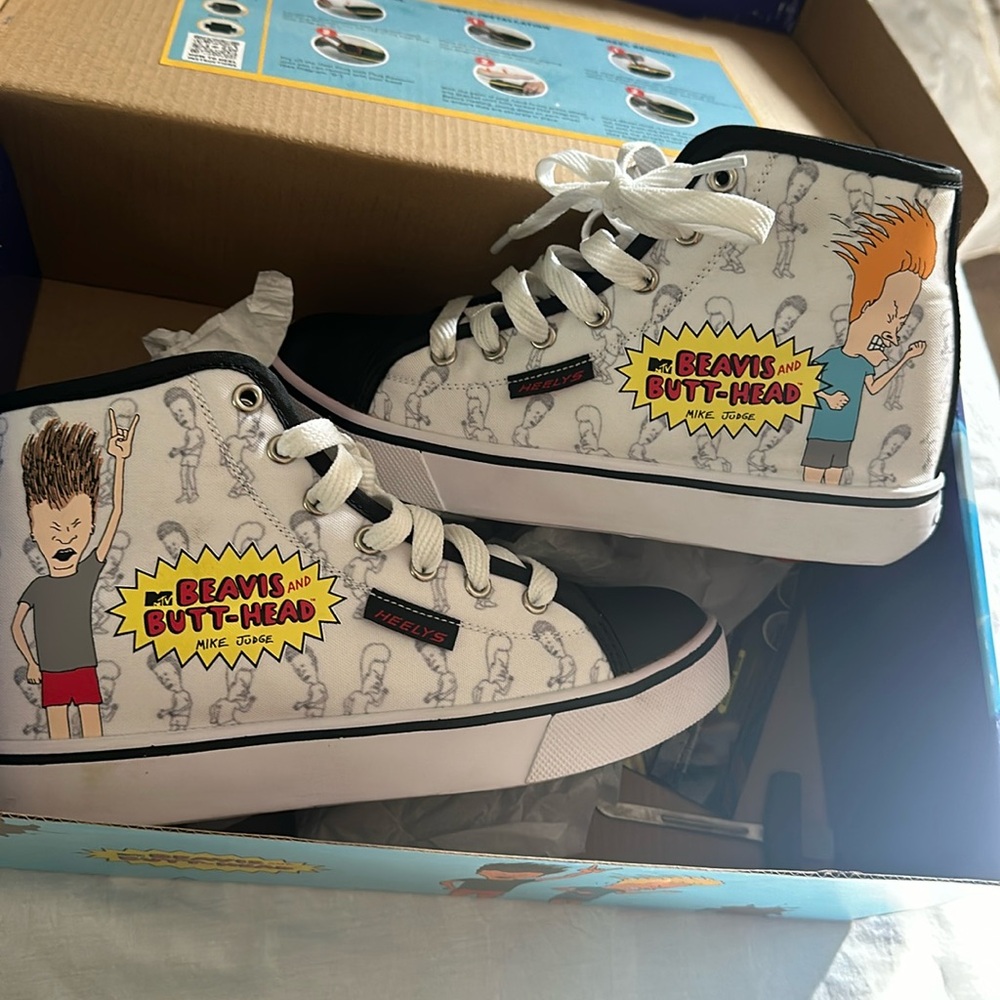 Beavis and Butthead Heely’s sneakers